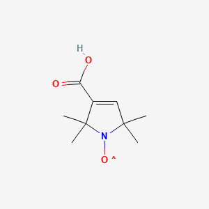 molecular formula C9H14NO3 B8084516 1H-Pyrrol-1-yloxy, 3-carboxy-2,5-dihydro-2,2,5,5-tetramethyl- 