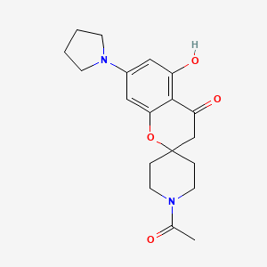 1'-acetyl-5-hydroxy-7-pyrrolidin-1-ylspiro[3H-chromene-2,4'-piperidine]-4-one