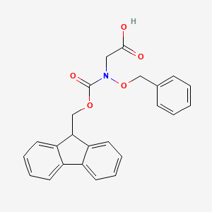 molecular formula C24H21NO5 B8084570 2-[9H-fluoren-9-ylmethoxycarbonyl(phenylmethoxy)amino]acetic acid 