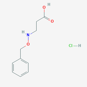 molecular formula C10H14ClNO3 B8084572 3-(Phenylmethoxyamino)propanoic acid;hydrochloride 