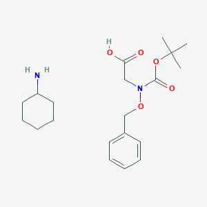 molecular formula C20H32N2O5 B8084587 Cyclohexanamine;2-[(2-methylpropan-2-yl)oxycarbonyl-phenylmethoxyamino]acetic acid 