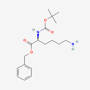 molecular formula C18H28N2O4 B8084612 (S)-Benzyl 6-amino-2-((tert-butoxycarbonyl)amino)hexanoate 