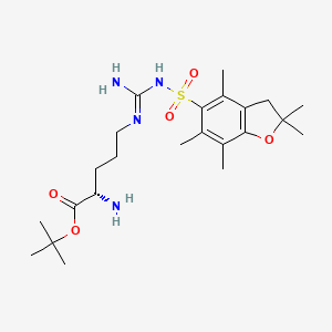 molecular formula C23H38N4O5S B8084685 tert-Butyl Nw-((2,2,4,6,7-pentamethyl-2,3-dihydrobenzofuran-5-yl)sulfonyl)-L-argininate 