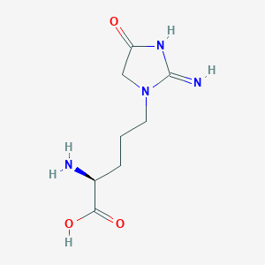 molecular formula C8H14N4O3 B8084747 (S)-2-Amino-5-(2-amino-4-oxo-4,5-dihydro-1H-imidazol-1-yl)pentanoic acid 