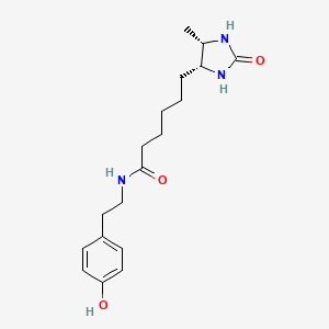 molecular formula C18H27N3O3 B8084816 N-[2-(4-Hydroxyphenyl)ethyl]-6-[(4R,5S)-5-methyl-2-oxoimidazolidin-4-yl]hexanamide 