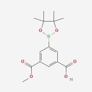 molecular formula C15H19BO6 B8084839 3-(Methoxycarbonyl)-5-(tetramethyl-1,3,2-dioxaborolan-2-yl)benzoic acid 