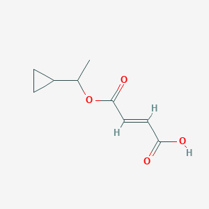 molecular formula C9H12O4 B8084871 (E)-4-(1-cyclopropylethoxy)-4-oxobut-2-enoic acid 