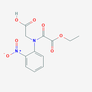 molecular formula C12H12N2O7 B8084874 2-(N-(2-ethoxy-2-oxoacetyl)-2-nitroanilino)acetic acid 