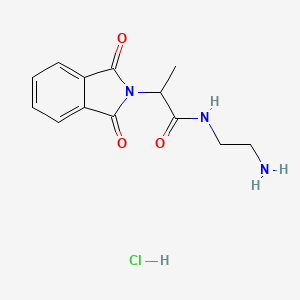 molecular formula C13H16ClN3O3 B8084882 N-(2-aminoethyl)-2-(1,3-dioxoisoindol-2-yl)propanamide;hydrochloride 