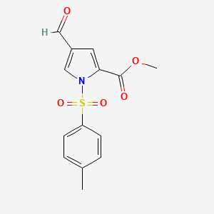 molecular formula C14H13NO5S B8084884 Methyl 4-formyl-1-(4-methylphenyl)sulfonylpyrrole-2-carboxylate 