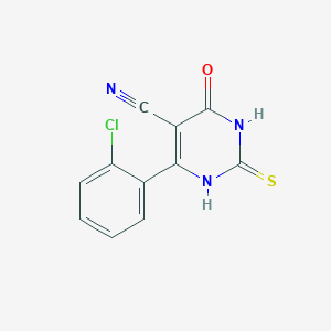 molecular formula C11H6ClN3OS B8084917 6-(2-Chlorophenyl)-4-oxo-2-thioxo-1,2,3,4-tetrahydropyrimidine-5-carbonitrile 