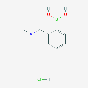 molecular formula C9H15BClNO2 B8084953 (2-((Dimethylamino)methyl)phenyl)boronic acid hydrochloride 