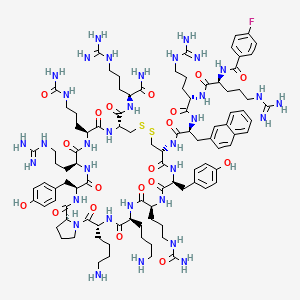 molecular formula C97H144FN33O19S2 B8084968 Bz(4-F)-Arg-Arg-2Nal-Cys(1)-Tyr-Cit-Lys-D-Lys-Pro-Tyr-Arg-Cit-Cys(1)-Arg-NH2 
