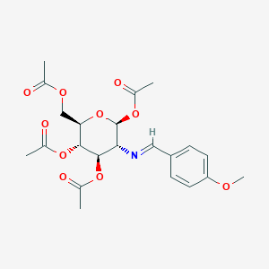 molecular formula C22H27NO10 B8084975 2-(4-Methoxybenzylidene)imino-2-deoxy-1,3,4,6-Tetra-O-acetyl-|A-D-glucopyranose 