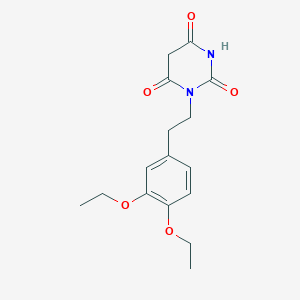 molecular formula C16H20N2O5 B8085010 1-[2-(3,4-Diethoxyphenyl)ethyl]-1,3-diazinane-2,4,6-trione 