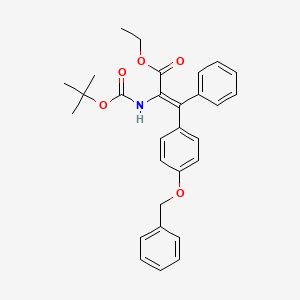 molecular formula C29H31NO5 B8085073 Ethyl 2-(Boc-amino)-3-[4-(benzyloxy)phenyl]-3-phenylacrylate 
