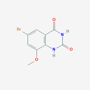 molecular formula C9H7BrN2O3 B8085081 6-Bromo-8-methoxyquinazoline-2,4(1H,3H)-dione 