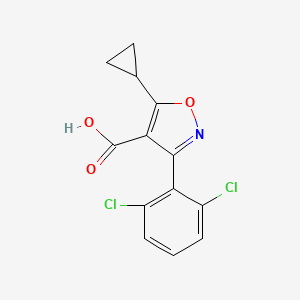 molecular formula C13H9Cl2NO3 B8085168 5-Cyclopropyl-3-(2,6-dichlorophenyl)isoxazole-4-carboxylic Acid 