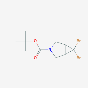 molecular formula C10H15Br2NO2 B8085190 3-Boc-6,6-dibromo-3-azabicyclo[3.1.0]hexane 