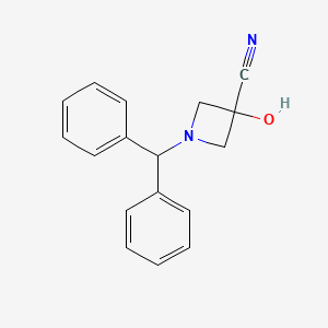 molecular formula C17H16N2O B8085199 1-Benzhydryl-3-hydroxyazetidine-3-carbonitrile 