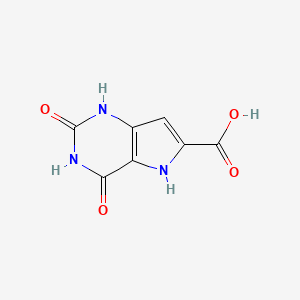 molecular formula C7H5N3O4 B8085276 2,4-Dioxo-2,3,4,5-tetrahydro-1h-pyrrolo[3,2-d]pyrimidine-6-carboxylic acid CAS No. 91996-88-2