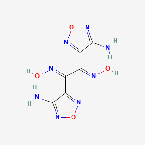 molecular formula C6H6N8O4 B8085289 (NZ)-N-[(2Z)-1,2-bis(4-amino-1,2,5-oxadiazol-3-yl)-2-hydroxyiminoethylidene]hydroxylamine 