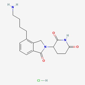 molecular formula C17H22ClN3O3 B8085341 Lenalidomide-C4-NH2 (hydrochloride) 