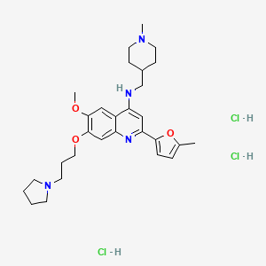 molecular formula C29H43Cl3N4O3 B8085344 CM-579 trihydrochloride 