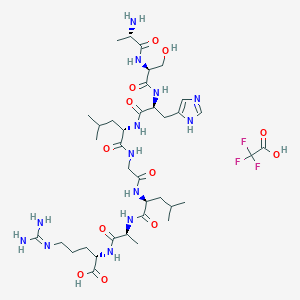 molecular formula C37H62F3N13O12 B8085426 C3a (70-77) (TFA) 