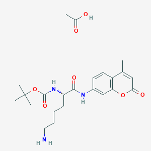 molecular formula C23H33N3O7 B8085447 Boc-Lys-AMC.CH3CO2H 