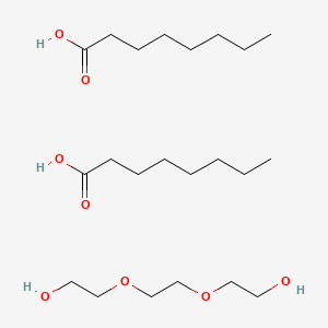 molecular formula C22H46O8 B8085471 2-[2-(2-Hydroxyethoxy)ethoxy]ethan-1-ol; bis(octanoic acid) 