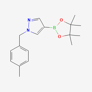 molecular formula C17H23BN2O2 B8085524 1-(4-Methyl-benzyl)-4-(4,4,5,5-tetramethyl-[1,3,2]dioxaborolan-2-yl)-1H-pyrazole 