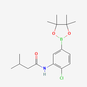 N-[2-chloro-5-(tetramethyl-1,3,2-dioxaborolan-2-yl)phenyl]-3-methylbutanamide