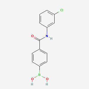molecular formula C13H11BClNO3 B8085594 B-[4-[[(3-chlorophenyl)amino]carbonyl]phenyl]Boronic acid 