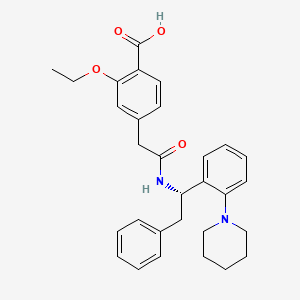 molecular formula C30H34N2O4 B8085611 2-Desisopropyl-2-phenyl repaglinide 