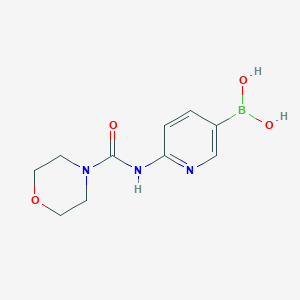 molecular formula C10H14BN3O4 B8085624 Boronic acid, B-[6-[(4-morpholinylcarbonyl)amino]-3-pyridinyl]- 