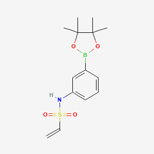 molecular formula C14H20BNO4S B8085656 Ethenesulfonamide, N-[3-(4,4,5,5-tetramethyl-1,3,2-dioxaborolan-2-yl)phenyl]- 