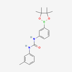 molecular formula C20H25BN2O3 B8085739 1-(3-(4,4,5,5-Tetramethyl-1,3,2-dioxaborolan-2-yl)phenyl)-3-(m-tolyl)urea 