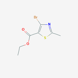 molecular formula C7H8BrNO2S B8085793 5-Thiazolecarboxylic acid, 4-bromo-2-methyl-, ethyl ester 