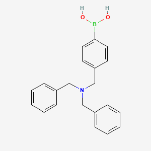 molecular formula C21H22BNO2 B8085826 B-[4-[[bis(phenylmethyl)amino]methyl]phenyl]-Boronic acid 