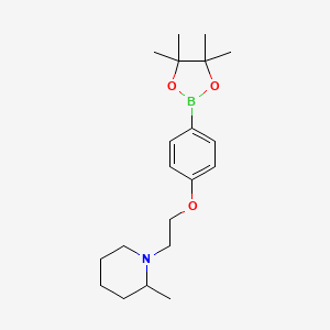 2-Methyl-1-(2-(4-(4,4,5,5-tetramethyl-1,3,2-dioxaborolan-2-yl)phenoxy)ethyl)piperidine