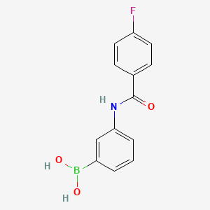 molecular formula C13H11BFNO3 B8085909 B-[3-[(4-fluorobenzoyl)amino]phenyl]Boronic acid 