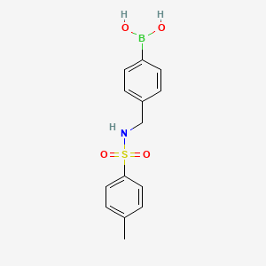 molecular formula C14H16BNO4S B8085934 (4-(((4-Methylphenyl)sulfonamido)methyl)phenyl)boronic acid 
