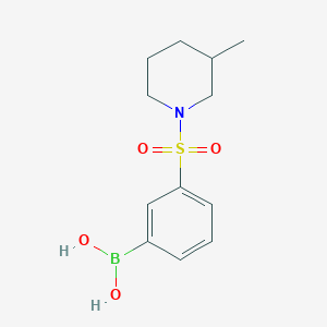 molecular formula C12H18BNO4S B8085982 (3-((3-Methylpiperidin-1-yl)sulfonyl)phenyl)boronic acid 