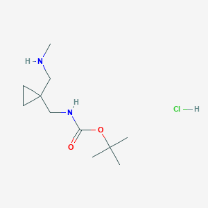 tert-Butyl ({1-[(methylamino)methyl]cyclopropyl}methyl)carbamate hydrochloride