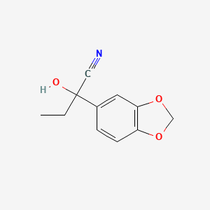 2-(1,3-Dioxaindan-5-yl)-2-hydroxybutanenitrile