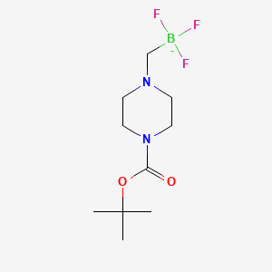 molecular formula C10H19BF3N2O2- B8086157 (4-Boc-1-piperazinium-1-ylmethyl)trifluoroborate internal salt 
