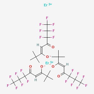 molecular formula C30H30Er2F21O6+3 B8086235 erbium(3+);(Z)-6,6,7,7,8,8,8-heptafluoro-2,2-dimethyl-5-oxooct-3-en-3-olate 