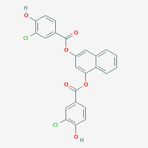 molecular formula C24H14Cl2O6 B8086244 Naphthalene-1,3-diyl bis(3-chloro-4-hydroxybenzoate) 