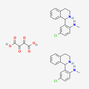 molecular formula C36H36Cl2N4O6 B8086259 4-chloro-N-methyl-2-(1,2,3,4-tetrahydroisoquinolin-1-yl)aniline;2,3-dioxobutanedioic acid 